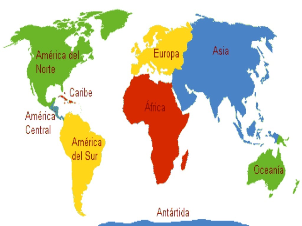 Mapa De Los Continentes Con Nombre