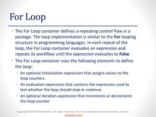 Control Flow Using SSIS | PDF