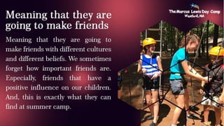 5 core benefit of summer camps | PPTX