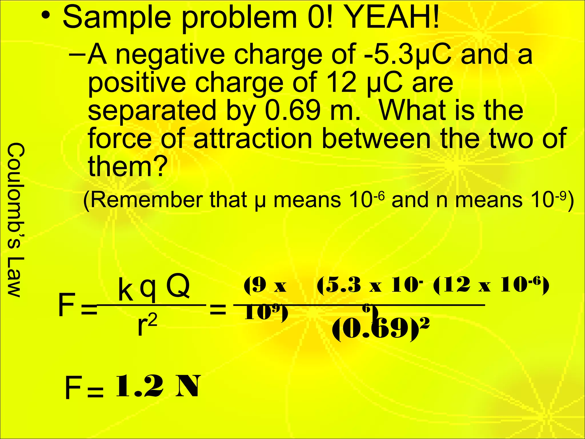11 Coulomb S Law Notes Ppt