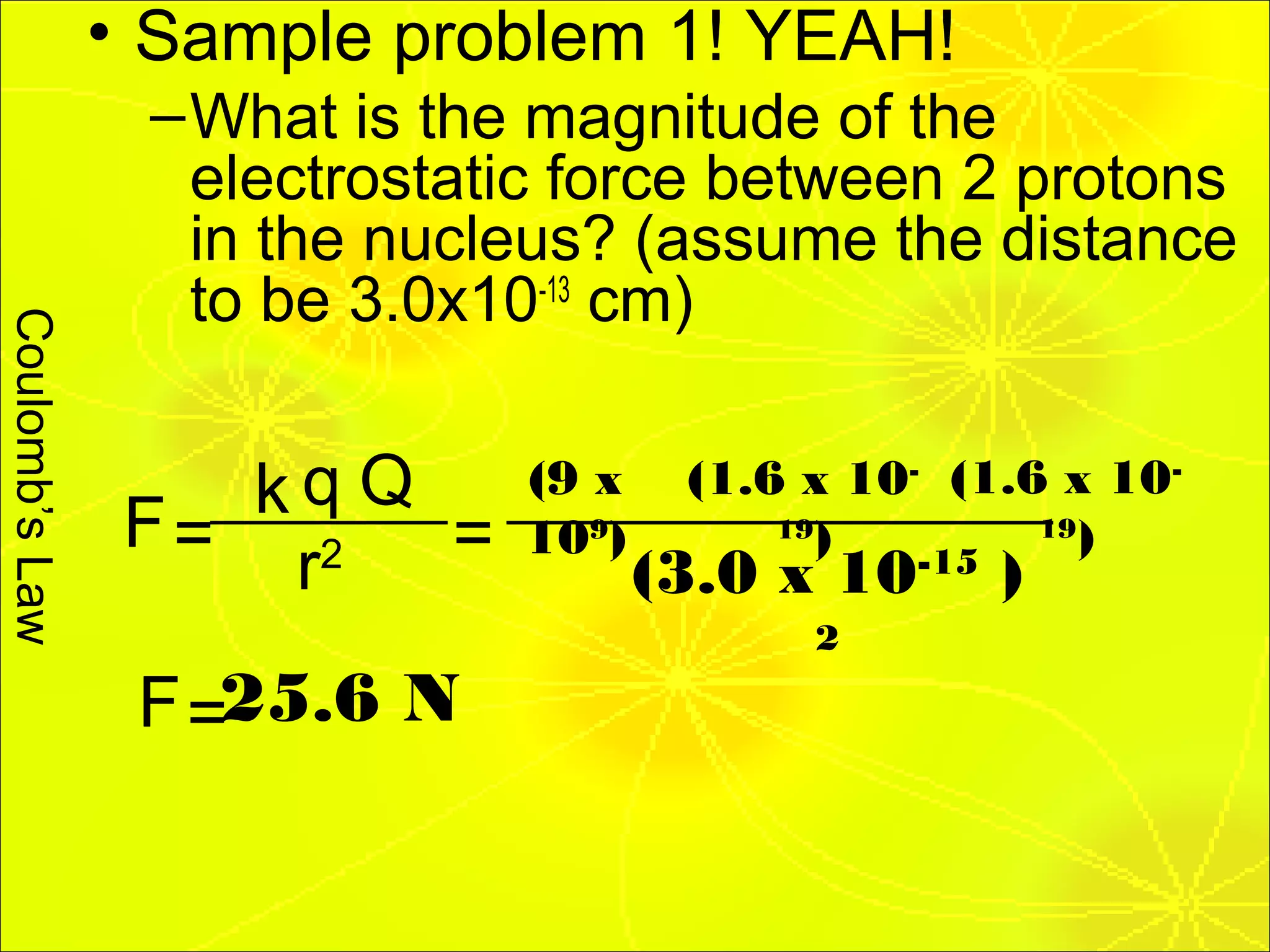 11 Coulomb S Law Notes Ppt