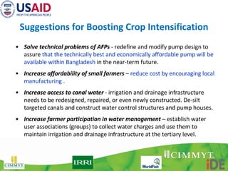Boosting Crop Intensification in Southern Bangladesh: How can surface water irrigation be done at scale? 