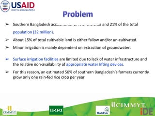 Boosting Crop Intensification in Southern Bangladesh: How can surface water irrigation be done at scale? 