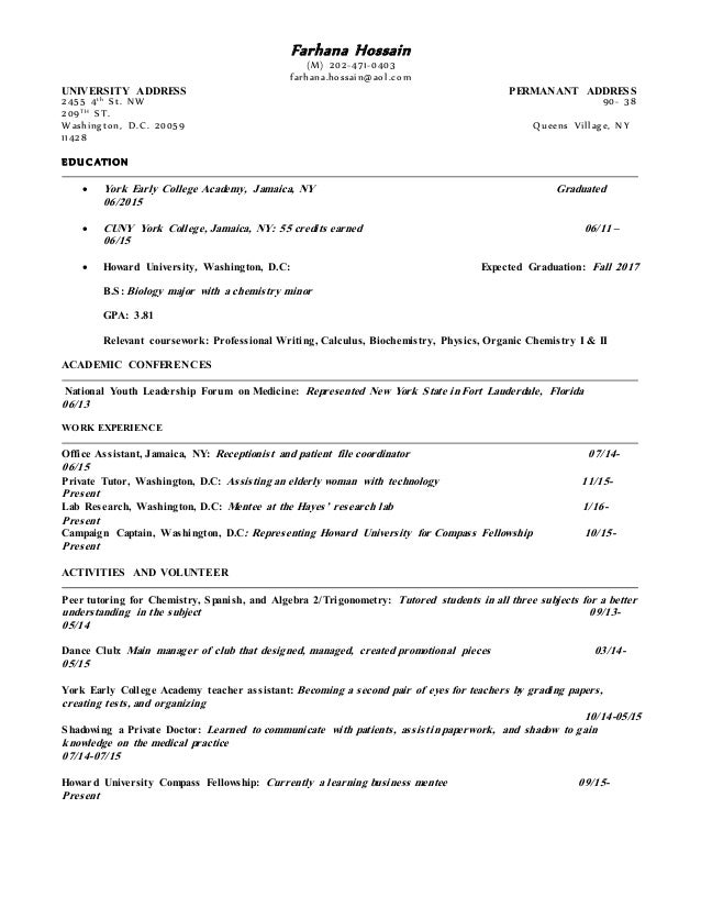 Farhana Resume