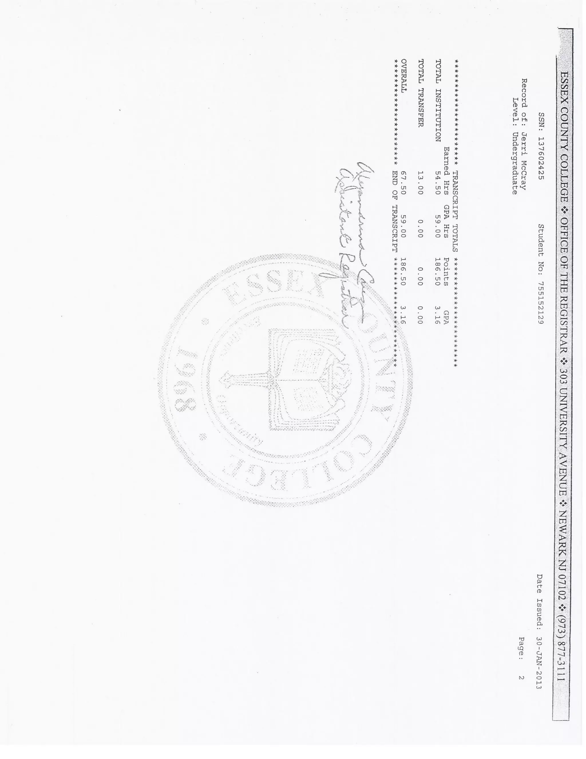BA Transcript and Degree