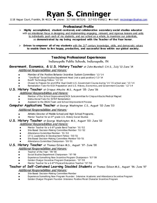 Reference contact information resume