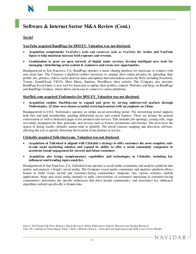 Quarterly Review of the Software & Internet Sector Q1 2016