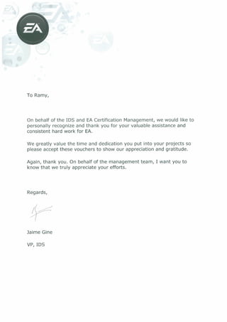 EA Letter