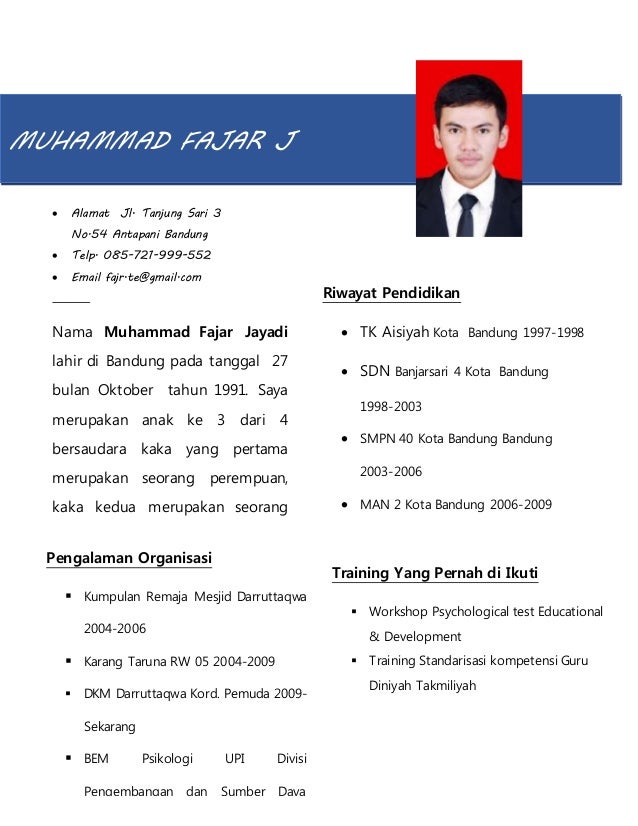 CV LENGKAP M FAJAR J