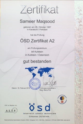 ÖSD Zertifikat A2