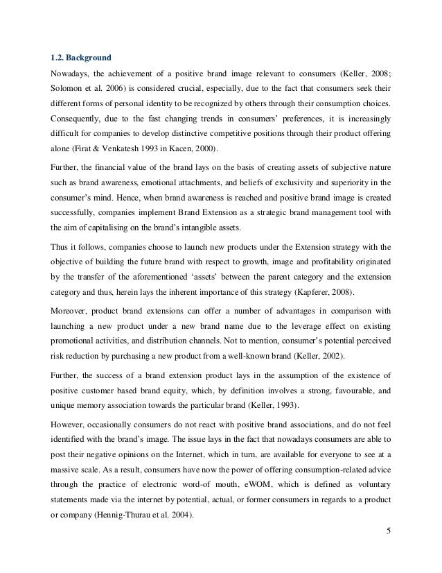 Master thesis brand management