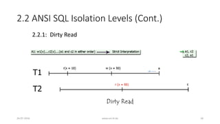 2.2 ANSI SQL Isolation Levels (Cont.)
2.2.1: Dirty Read
26-07-2016 www.uni-kl.de 18
 