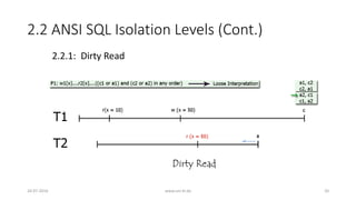 2.2 ANSI SQL Isolation Levels (Cont.)
2.2.1: Dirty Read
26-07-2016 www.uni-kl.de 20
 