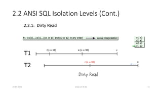 2.2 ANSI SQL Isolation Levels (Cont.)
2.2.1: Dirty Read
26-07-2016 www.uni-kl.de 21
 