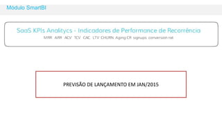 Módulo SmartBI 
PREVISÃO DE LANÇAMENTO EM JAN/2015 
 