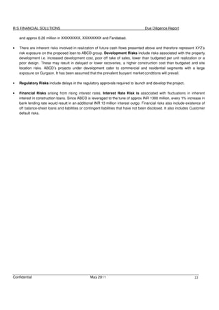 Financial Dd Report Example 0 Sample Financial Due Diligence Report - VK | PDF