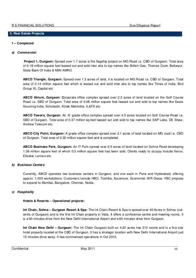 real estate due diligence report sle 0 sle financial due diligence report vk real estate due diligence report sle 0 sle financial due diligence report vk