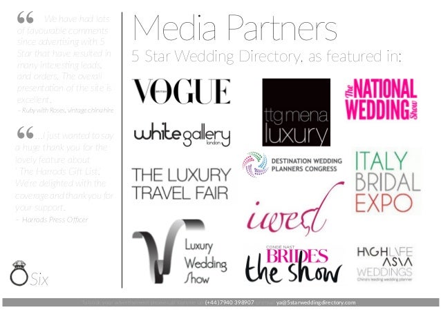 5 Star Wedding Directory Media Kit