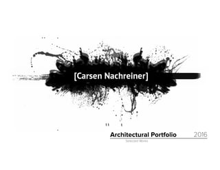 [Master of Architecture - Student Portfolio]
Architectural Portfolio 2016
Selected Works
 