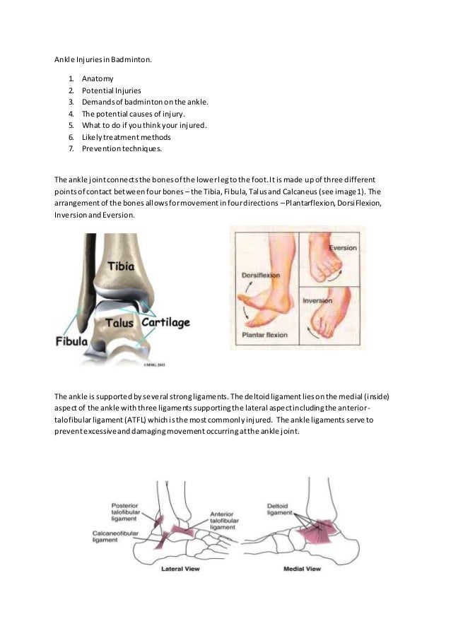 Ankle Injuries in Badminton