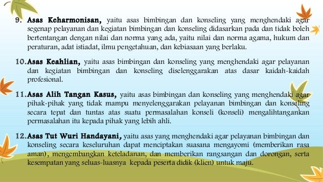 5 Dan 6 Pendekatan Jenis Dan Asas Bimbingan Dan Konseling