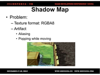 • Size: 1024x1024
• RGBA8  R32
Shadow Map
 