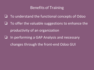 Odoo Functional Training | PDF