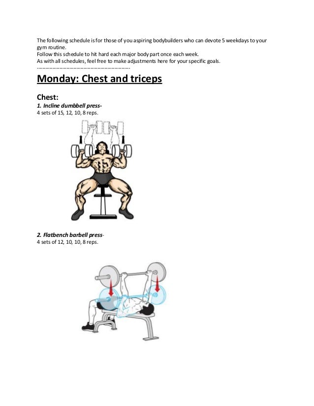 5 Day Workout Routine 5 Day Workout Routine