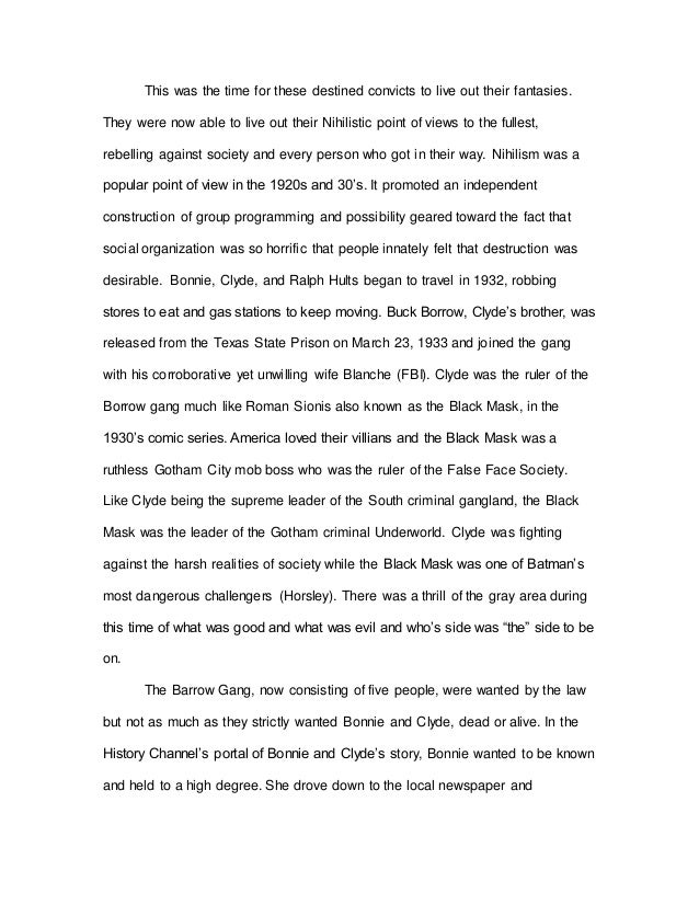 The story of bonnie and clyde poem analysis