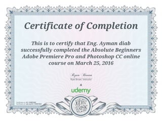 Absolute Beginners Adobe Premiere Pro and Photoshop CC