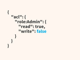 {
"acl": {
"role:Admin": {
"read": true,
"write": false
}
}
}
 