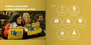 Politics and media:
a view behind the curtain
Questions?
What are the attitudes of
young people from
SEE toward EU?
Are the radical ideologies
(not only ideologies but
also political stands)
threat to democratic
process and why
is that?
What is threat to
democracy?
What is radical today
in our region?
Who creates the
reality?
We are creating the reality
….but the question how?
The road ahead?
Creation of our
own model
3130
 