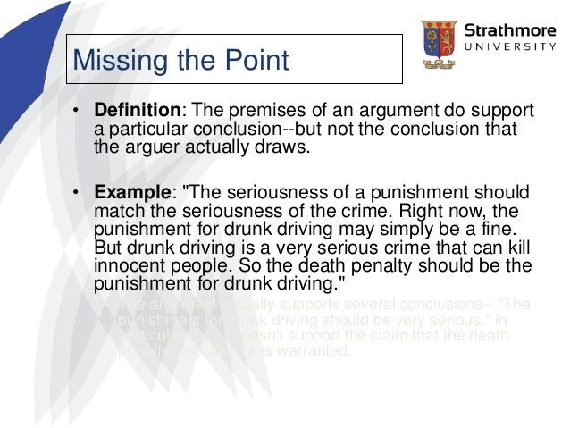 conclusion of argument the consequence PPT Thinking 2016 Critical FALLACIES First July conclusion of argument the consequence PPT Thinking 2016 Critical FALLACIES First July