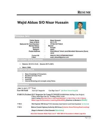 WAJID ABBAS C V(1) | PDF