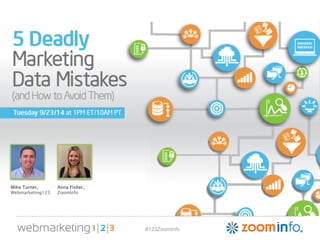 #123ZoomInfo 
Mike Turner, 
Webmarketing123 
Anna Fisher, 
ZoomInfo 
 