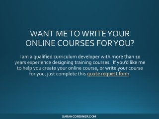 quote request form
SARAHCORDINER.COM