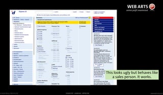 © Andre Morys, Web Arts AG www.web-arts.comFRANKFURT - HAMBURG - MÜNCHEN
This looks ugly but behaves like
a sales person. It works.
 