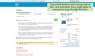 If you think Burberry did it wrong -look at
DELL. And remember: Every single dollar of
revenue has to go through this form.
 