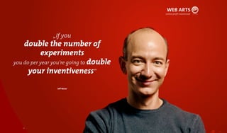 © Andre Morys, Web Arts AG www.web-arts.com74
„If you
double the number of
experiments
you do per year you're going to double
your inventiveness“
Jeff Bezos
 