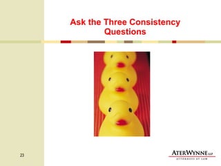 Ask the Three Consistency Questions 