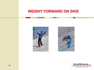 WEIGHT FORWARD ON SKIS 