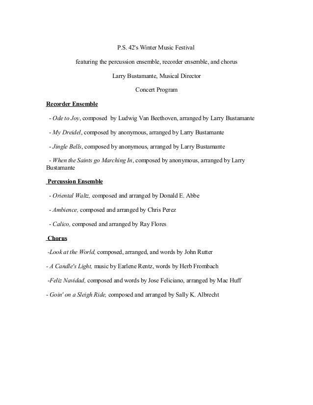 band concert program template