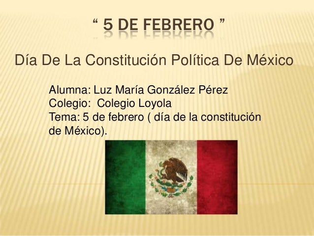 5 de febrero presentacion