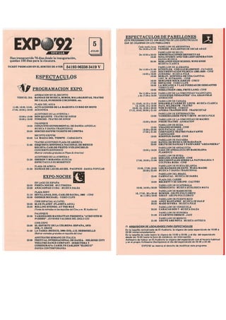 Programa del 5 de julio de EXPO 92