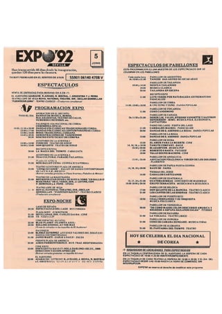 Programa del 5 de junio de EXPO 92