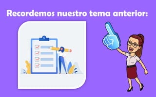 Recordemos nuestro tema anterior:
 