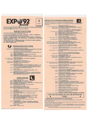 Programa del 5 de septiembre de EXPO 92