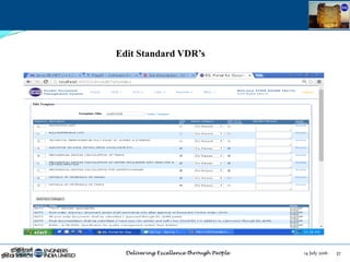 14 July 2016 37July 14, 2016
Edit Standard VDR’s
 