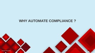 WHY AUTOMATE COMPLIANCE ?
 