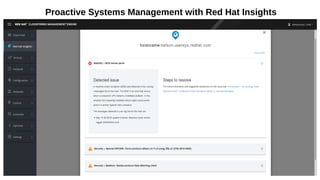 Proactive Systems Management with Red Hat Insights
 